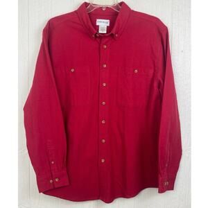 John Blair Chamois Flannel shirt men’s XL red button down super soft !